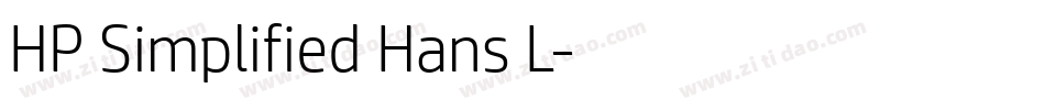 HP Simplified Hans L字体转换